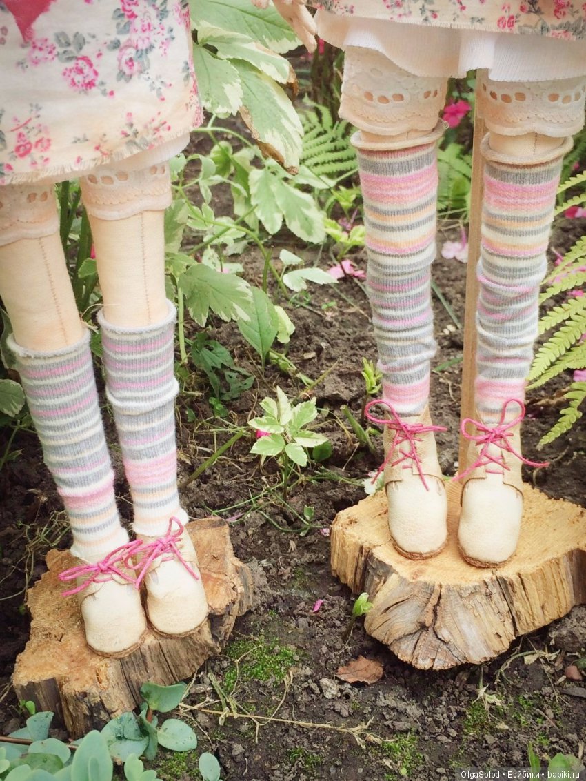 Аури и Лея - текстильные куклы-оленята (фото 7)