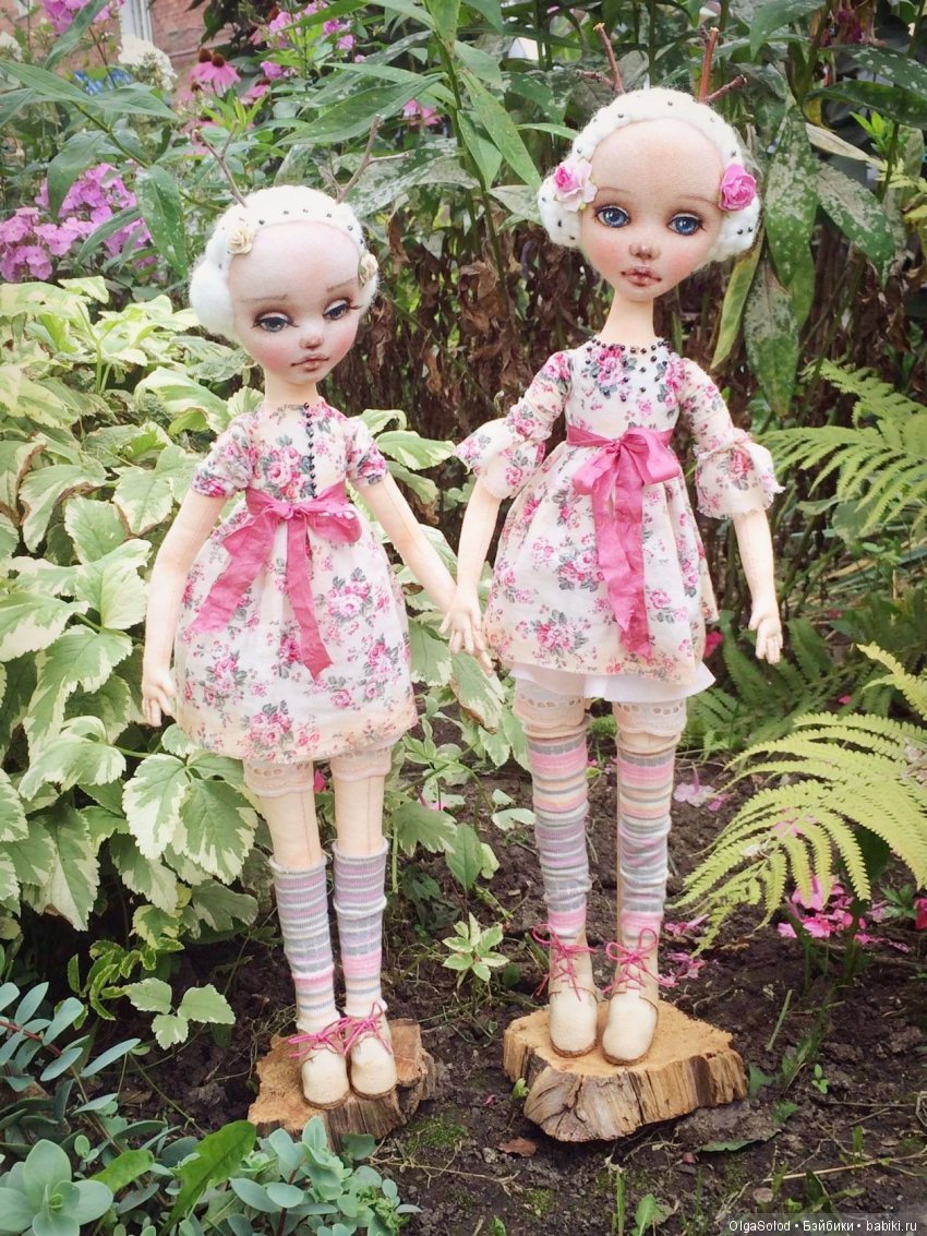 Аури и Лея - текстильные куклы-оленята | Бэйбики Аури и Лея - текстильные куклы-оленята (фото 2)