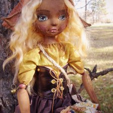 Эльфушка Ариэль, текстильная кукла