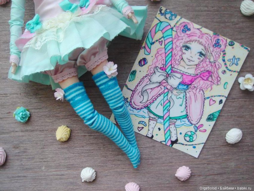 Малышка Луиза - маленькая текстильная зефиринка (фото 5)