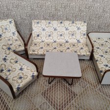Мебель для кукол СССР: диван, кресла, кровать, стол