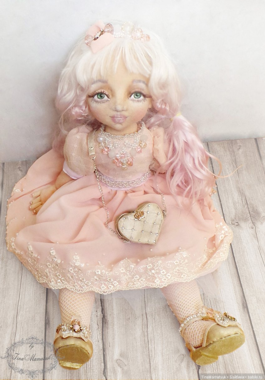 Текстильные куколки с объемным лицом, коллекция Бантики Цветочки (фото 9)