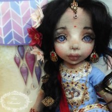 Текстильные куколки с объемным личиком. 2018