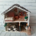 Микро кукольный дом с куклой