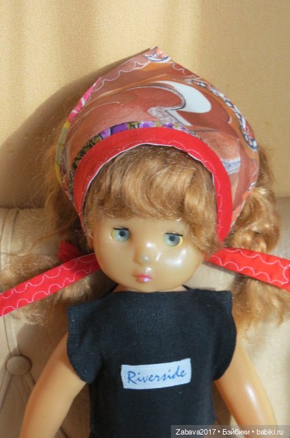 одежда, платье, советская кукла, топик, косынка