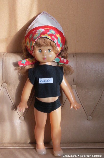 одежда, платье, советская кукла, топик, косынка