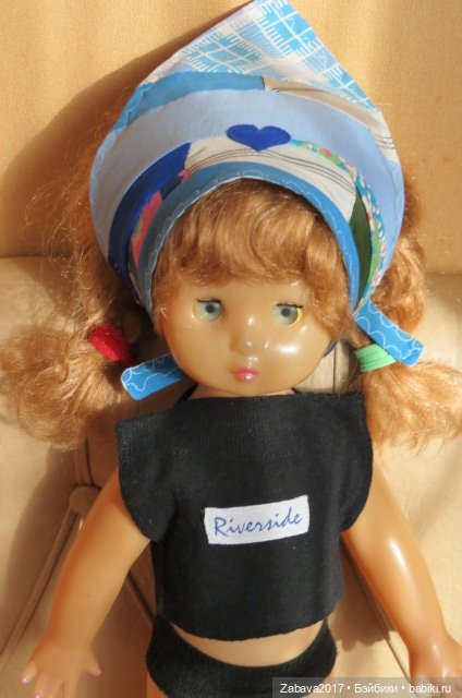 одежда, платье, советская кукла, топик, косынка