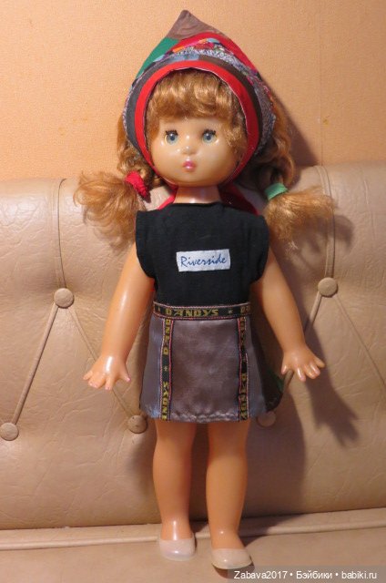 одежда, платье, советская кукла, топик, косынка