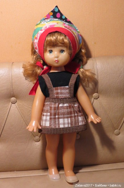 одежда, платье, советская кукла, топик, косынка