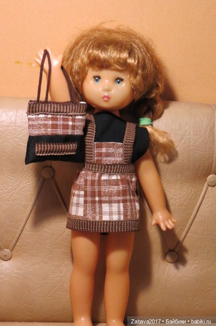 одежда, платье, советская кукла, сарафан, сумка