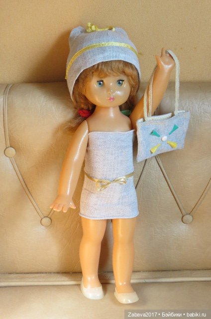 одежда, платье, советская кукла, шляпка, сумка