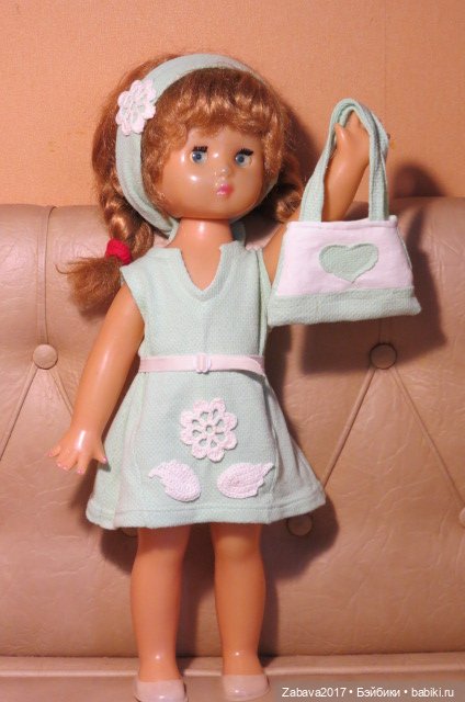 одежда, платье, советская кукла, шляпка, сумка