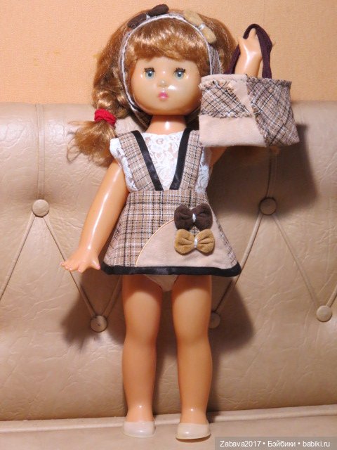 одежда, платье, советская кукла, сумка, косынка