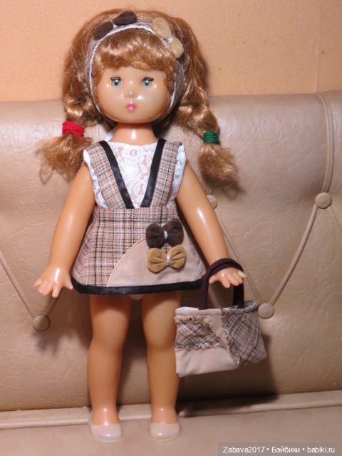 одежда, платье, советская кукла, сумка, косынка