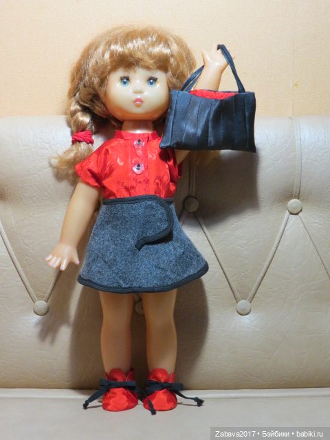 одежда, платье, советская кукла, сумка, косынка