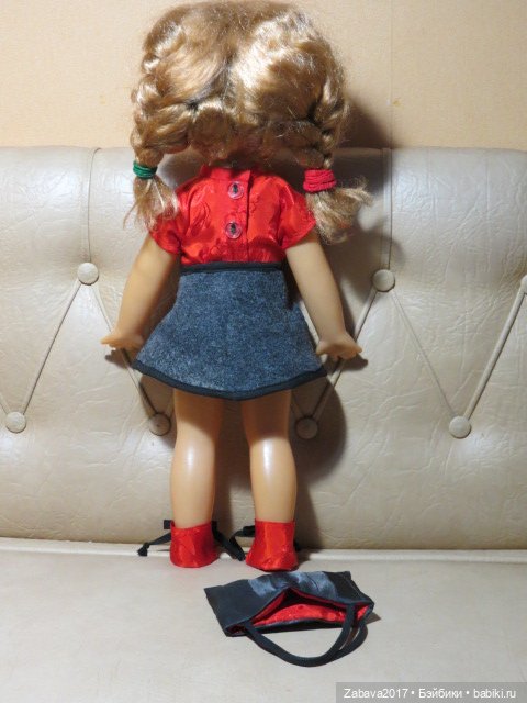 одежда, платье, советская кукла, сумка, косынка