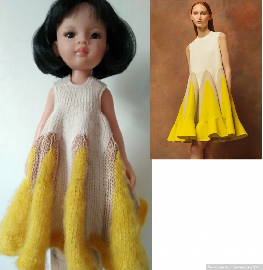 Комплект "Крокус" для Паолы, - платье, шапочка-менингитка и сумочка + МК