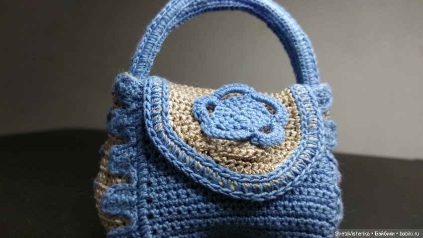 Подробный мастер-класс по вязанию сумочки «Морская» для Барби (фото 4)