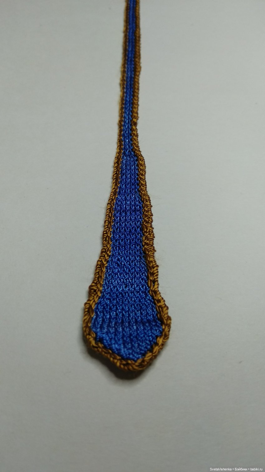 Небольшой полу-МК - вязаный галстук для Кена №2 (фото 8)