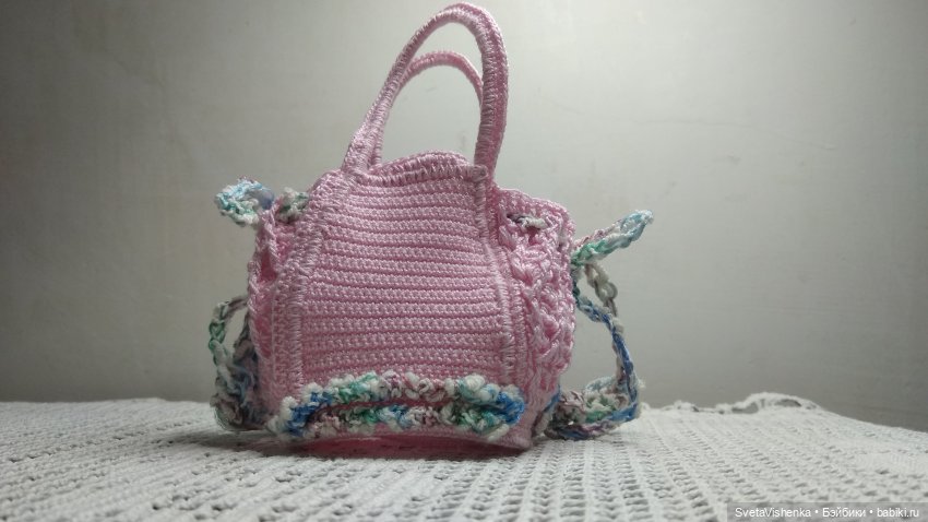 Подробный МК вязания сумки-трансформера для куклы типа Паолы Рейно (фото 8)