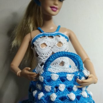 Пляжный костюм для Барби + сумочка. Рекомендации по формированию сумочки.