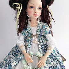 Авторская кукла Лианы Каримовой Девочка с яблоками