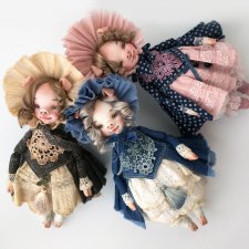 Авторские коллекционные куколки Хрюши - символ нового 2019 года