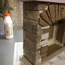 Камин из картона (краткий МК) или "Что есть счастье перед НГ"