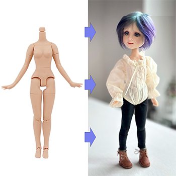 Модификация тела псевдо Azone без якоря под BJD голову ⚙