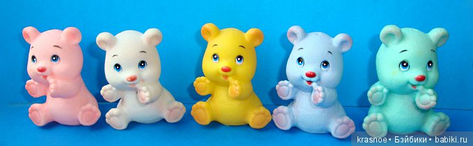 Пупсик Bikinis от Tomy 1991года и медвежата того же производителя (фото 2)