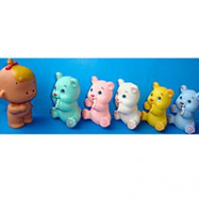 Пупсик Bikinis от Tomy 1991года и медвежата того же производителя