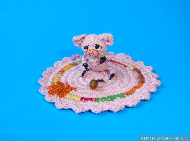 Микро. Осенний Хрюшик. Связано мною (фото 3)