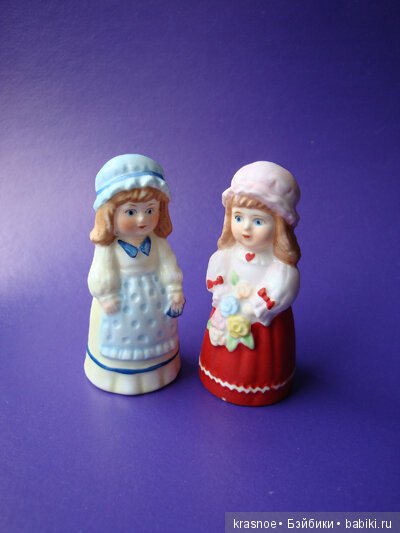 Во что мы с куклами играем? Во все! Фарфор: мебель, коллекционные наперстки, детская солонка (фото 4)