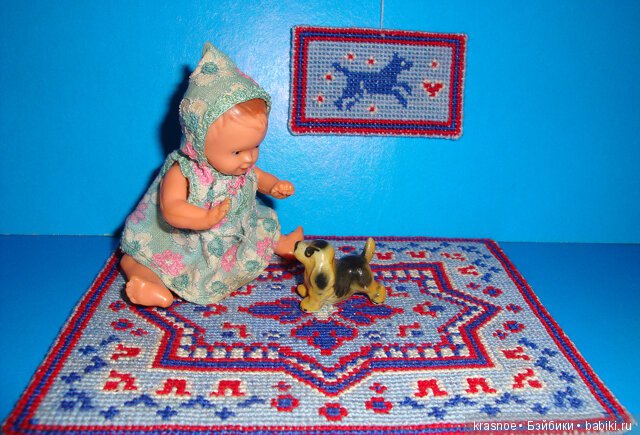 Коврик с антикварным рисунком крестом (фото 6)