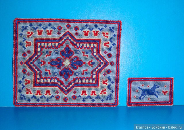 Коврик с антикварным рисунком крестом (фото 5)