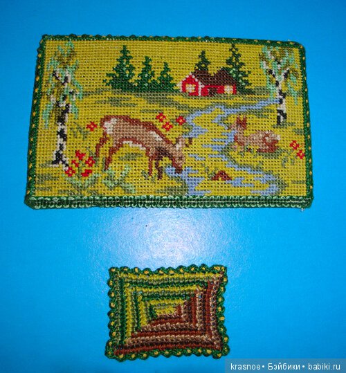 Коврик детский с винтажным немецким рисунком крестом (фото 5)