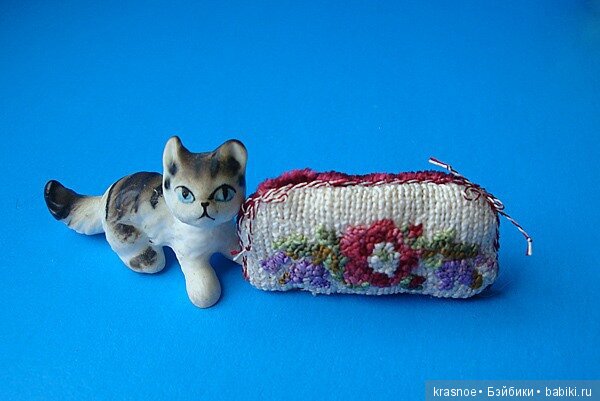 Микро. Имитация объемного шва berlinwoolwork в миниатюре 1:12 (фото 6)