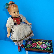 Коврик с русунком berlinwoolwork и винтажным бисером