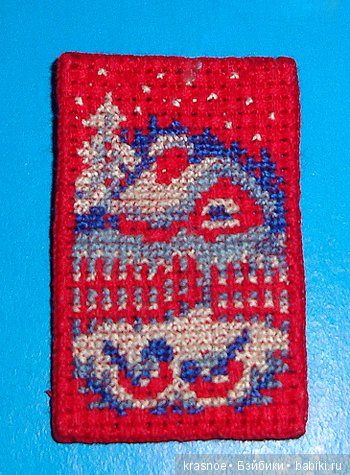 Вышитая миниатюра формата 1х12