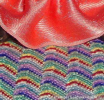 Вязаная миниатюра (уменьшенная копия пледа "Слезы апачей" автора SARAH LONDON) в формате 1х12 (фото 9)