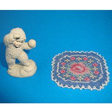 Коврик с современным узором крестом. Миниатюра в формате 1х24- 1х12