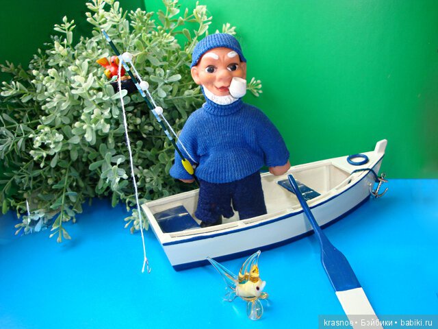 Боцман на рыбалке — Игрушки СССР и советского детства: резиновые (фото 2)