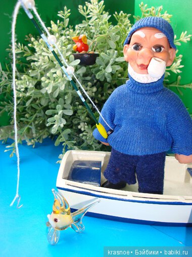 Боцман на рыбалке — Игрушки СССР и советского детства: резиновые (фото 3)