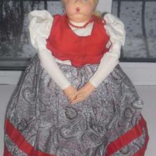 Новая кукла баба Дуня на самовар "Кругозор" с коробкой, СССР