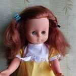 Кукла ГДР редкая без челки 48 см