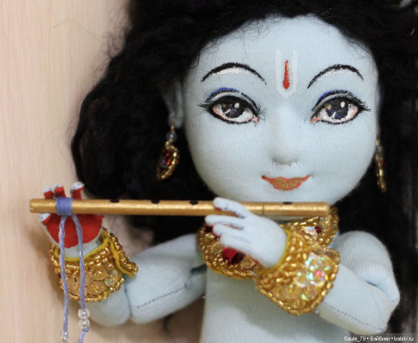 Радха и Кришна — Авторские текстильные куклы: Вальдорфские