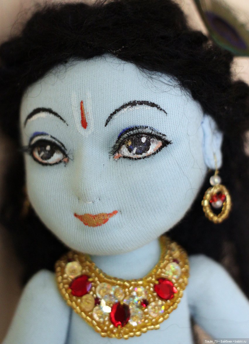 Радха и Кришна — Авторские текстильные куклы: Вальдорфские