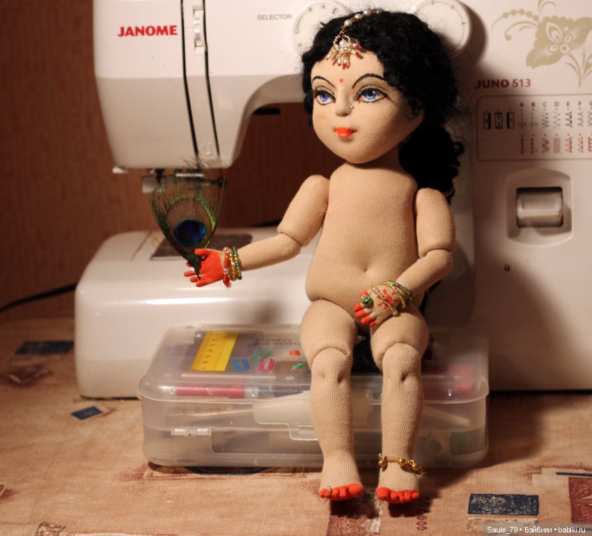 Радха и Кришна — Авторские текстильные куклы: Вальдорфские (фото 3)