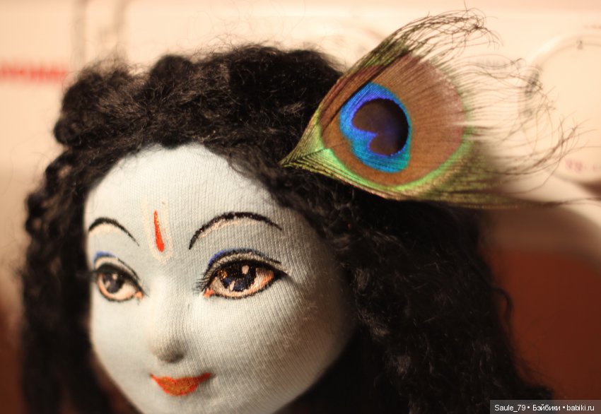 Радха и Кришна — Авторские текстильные куклы: Вальдорфские (фото 5)