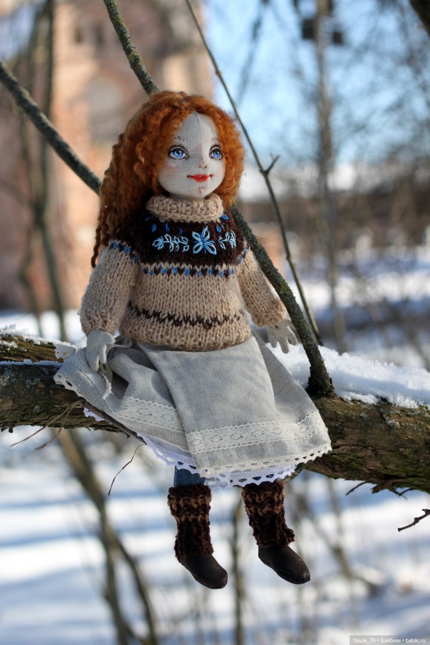 Зимняя девочка — Авторские текстильные куклы: Вальдорфские